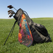 Whimsical Nature Blue Bird Nr. 2 Golfhandtuch (Gras)