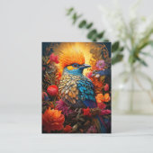 Whimsical Nature Blue Bird Nr. 2 Postkarte (Stehend Vorderseite)