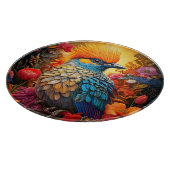 Whimsical Nature Blue Bird Nr. 2 Schneidebrett (Ecke)