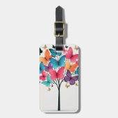 Whimsical Nature Schmetterling Baum des Lebens Gepäckanhänger (Vorderseite vertikal)