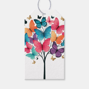Whimsical Nature Schmetterling Baum des Lebens Geschenkanhänger