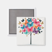 Whimsical Nature Schmetterling Baum des Lebens Magnet (Vorderseite/Rückseite)