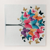 Whimsical Nature Schmetterling Baum des Lebens Puzzle (Horizontal)