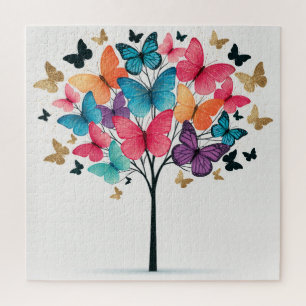 Whimsical Nature Schmetterling Baum des Lebens Puzzle