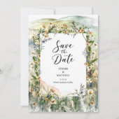 Whimsical Nature Wildblume Hochzeit Save The Date (Vorderseite)