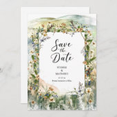 Whimsical Nature Wildblume Hochzeit Save The Date (Vorne/Hinten)