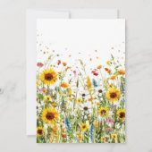 Whimsical Nature Wildblumen 40. Einladung (Rückseite)