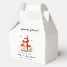 Whimsical Nautical Wild Lion Sailboat Babydusche