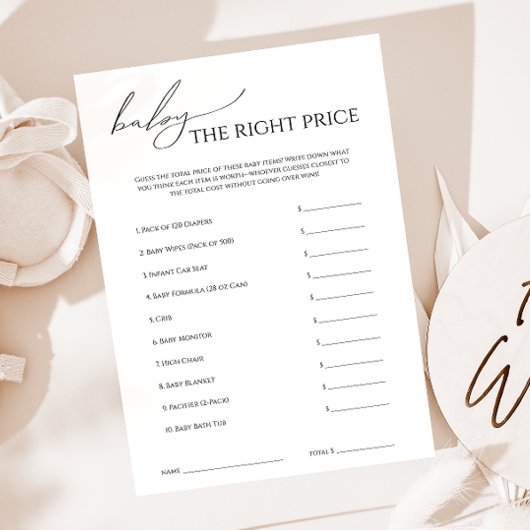 Whimsical Neutral Baby Dusche die richtige Preiska Einladung