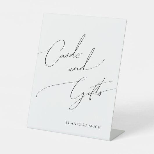 Whimsical Neutral Baby Shower Cards und Geschenke Sockelschild (Vorderseite)