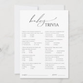 Whimsical Neutral Baby Shower Trivia Card Einladung (Vorderseite)