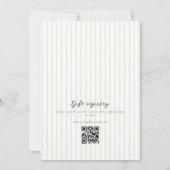 Whimsical Neutral Bow Baby Shower Einladung (Rückseite)