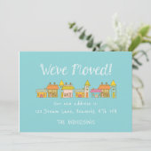 Whimsical New Address Ankündigung (Stehend Vorderseite)