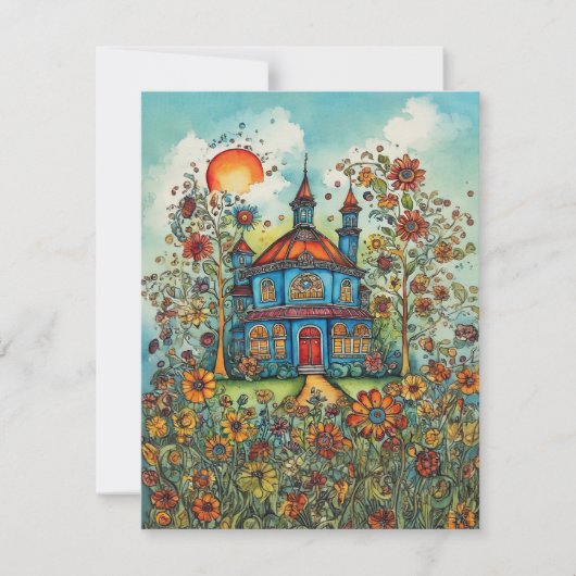 Whimsical New Address Card (Vorderseite)
