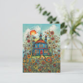 Whimsical New Address Card (Stehend Vorderseite)