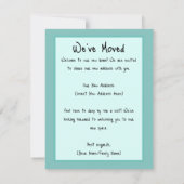 Whimsical New Address Card (Rückseite)