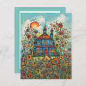 Whimsical New Address Card (Vorne/Hinten)