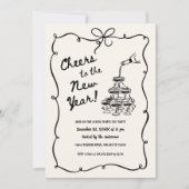 Whimsical New Year's Eve Party Einladung (Vorderseite)