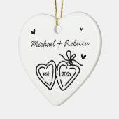 Whimsical Newlywed First Christmas Ornament (Links)
