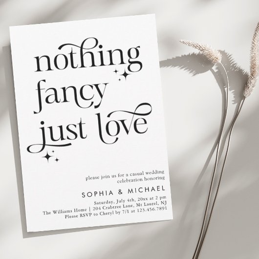 Whimsical Nichts Extravagant nur Liebe Lässig Hoch Einladung