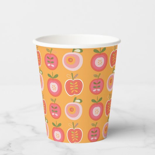 Whimsical Niedlich Apple Pattern Baby Dusche Pappbecher (Vorderseite)