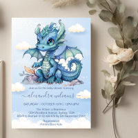 Whimsical Niedlich Baby Dragon Baby Dusche