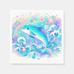 Whimsical Niedlich Delphin Baby Dusche Serviette