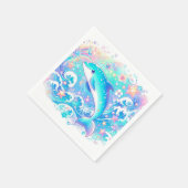 Whimsical Niedlich Delphin Baby Dusche Serviette (Ecke)