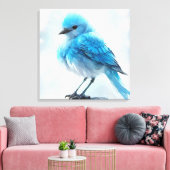 *~* Whimsical Niedlich Detailed Blue Bird AP54 Art Leinwanddruck (Insitu (Wohnzimmer))