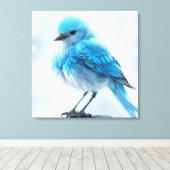 *~* Whimsical Niedlich Detailed Blue Bird AP54 Art Leinwanddruck (Insitu (Holzboden))