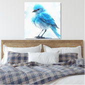 *~* Whimsical Niedlich Detailed Blue Bird AP54 Art Leinwanddruck (Insitu (Schlafzimmer))