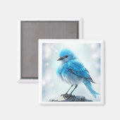 *~* Whimsical Niedlich Detailed Blue Bird AP54 Art Magnet (Vorderseite/Rückseite)