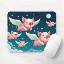 Whimsical Niedlich Flying Schweine in Sternenhimme