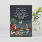 Whimsical Niedlich Forest Woodland Animals Kinderd Einladung (Stehend Vorderseite)