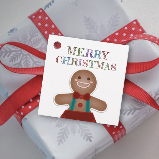 Whimsical Niedlich Gingerbread Frohe Weihnachtsfei Geschenkanhänger