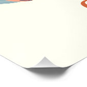 Whimsical Niedlich Giraffe in Savanna Poster (Ecke)