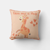 Whimsical niedlich giraffe personalisiertes Zitat Kissen (Vorderseite)