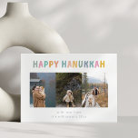Whimsical Niedlich Happy Hanukkah Multi Foto Vier Feiertagskarte<br><div class="desc">Whimsical Niedlich Happy Hanukkah Multi Foto Vier-Feiertagskarte</div>