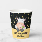 Whimsical Niedlich Heilige Kuh Happy Birthday Part Pappbecher (Vorderseite)