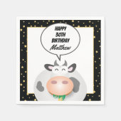 Whimsical Niedlich Heilige Kuh Happy Birthday Part Serviette (Vorderseite)