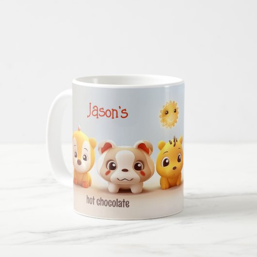 Whimsical Niedlich Hunde Geschenke für Kinder Tass Kaffeetasse (Vorderseite Links)