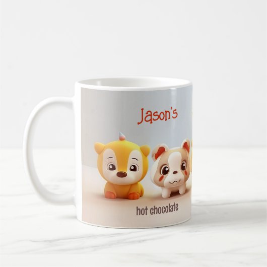 Whimsical Niedlich Hunde Geschenke für Kinder Tass Kaffeetasse (Links)