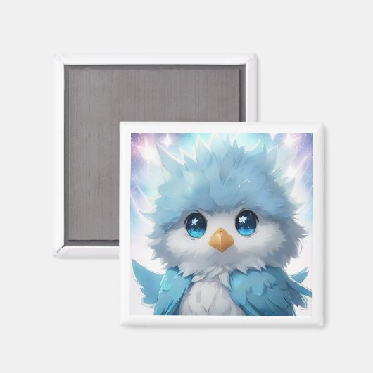 *~* Whimsical Niedlich Kawii Blue Bird AP54 Art Magnet (Vorderseite/Rückseite)