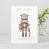 Whimsical Niedlich Nutcracker Frohe Weihnachten (Stehend Vorderseite)