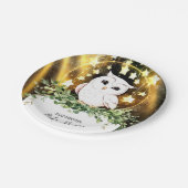 Whimsical Niedlich Owl Baby Dusche Pappteller (Schrägansicht)