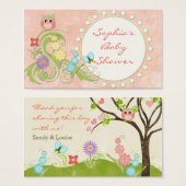 Whimsical Niedlich Owls Tree of Life Herzleaf Wirb (Vorne & Hinten)