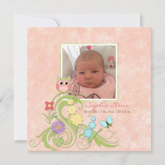 Whimsical Niedlich Owls Tree of Life Herzleaf Wirb Ankündigung (Rückseite)