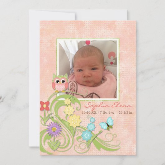 Whimsical Niedlich Owls Tree of Life Herzleaf Wirb Einladung (Rückseite)