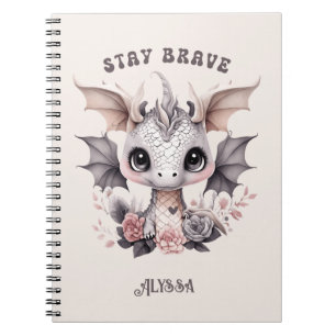 Whimsical Niedlich Pink "Bleibe Brave" Kleiner Dra Notizblock