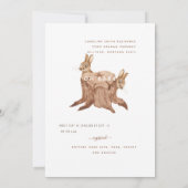 Whimsical Niedlich Rabbit Baby Shower Einladung (Rückseite)